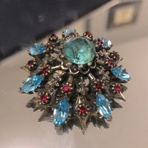 Vintage Coro Rhinestone Brooch